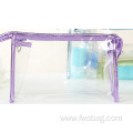 Clear Cosmetic pouch zipper bag portable cosmetics